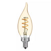 GE Vintage Style CA11 LED Light Bulb Decorative Candle Bulb Amber Glass 25 Watt Replacement