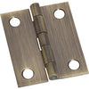 National 1-1/4 In. x 1-1/2 In. Antique Brass Hinge (2-Pack)