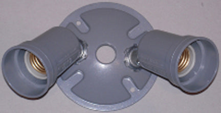 LAMP KIT 3 HOLE RNDCVR -GRAY