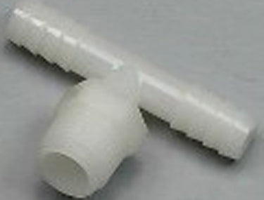 TEE 3/8X1/2 MIP NYLON