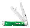Case XX Brilliant Green Bone Mini Trapper Stainless Pocket Knife