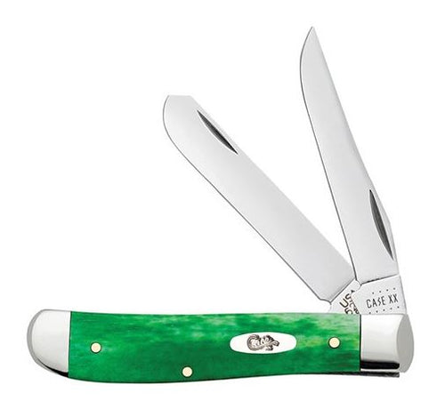 Case XX Brilliant Green Bone Mini Trapper Stainless Pocket Knife