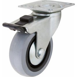 TPR Swivel Caster With Brake, 3-In.