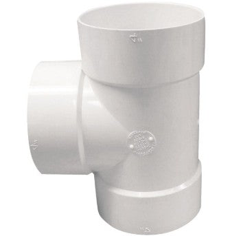 Genova Products PVC Sewer & Drain Bull Nose Tee