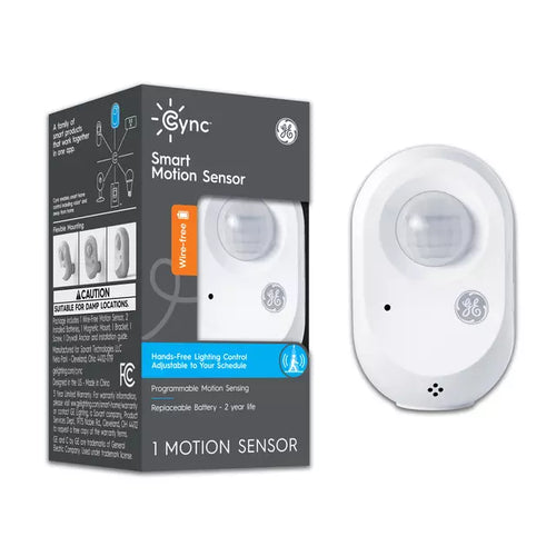 GE Cync Smart Wire-Free Motion Sensor, Bluetooth Enabled