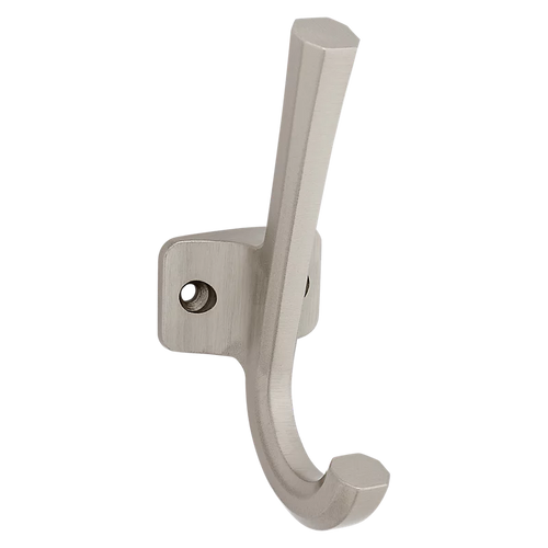 National Hardware Powell Angled Hook 4-15/16, Satin Nickel, Stand Up
