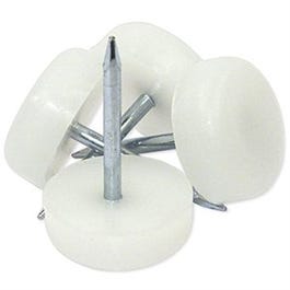 TruGuard Nail-On Cushion White Plastic Base Furniture Glides