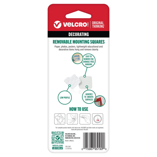 VELCRO® Brand Removable Mounting Squares