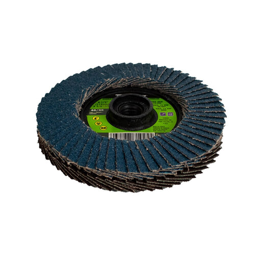 Forney Industries Double Sided Flap Disc, 40/40 Grits, 4-1/2 in