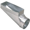 HVAC Register End Boot, Galvanized,  4 x 12 to 6-In.